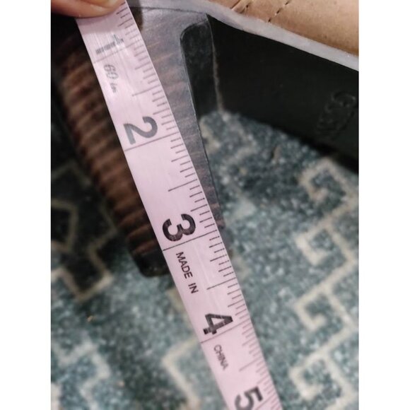 Guess MALLAY Tan Leather Side Zipper Mid-Calf Chunky High Heeled Boots Size 9M - Picture 7 of 16